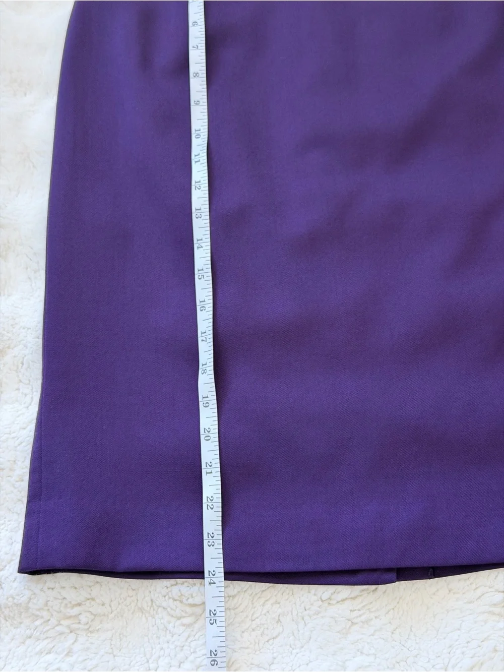 Pendleton Virgin Wool Dark Purple Midi 24” Skirt Made in USA - 6/S